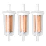 Anxingo 695666 Inline Fuel Filters Replacement for Briggs & Stratton 845125 691035 493629 5065 5065D 5065K for John Deer Lawn Mower Tractor Motorcycle Small Engines (Pack of 3)