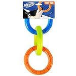 Nerf Dog Rubber 3-Ring Tug Dog Toy,