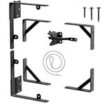 MROCO Anti Sag Gate Kit with Self-Locking Gate Latch Heavy-Duty Gate Frame Hardware Adjustable Bracket for Wooden Gates, Fences, Driveways Gates, Shed Doors, Corral Gates, Wood Windows