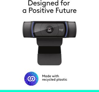 Logitech C920S HD Pro Webcam – 1080p Video, Stereo Audio, Privacy Shutter, Black