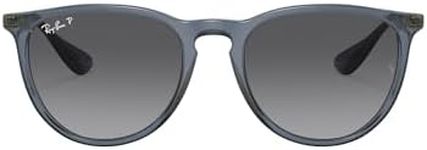 Ray-Ban unisex adult Rb4171 Erika Sunglasses, Transparent Blue/Grey Gradient Polarized, 54 mm US