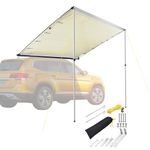 Yescom 8.2'x8.2' Car Side Awning Rooftop Pull Out Tent Shelter PU2000mm UV50 Shade SUV Outdoor Camping Travel Sand