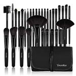 Make Up Brush Set, Professional 32 Piece Makeup Brushes Foundation Powder Cream Eyebrow Eyeliner Blush Concealer Kabuki Brush With Nylon Bag (BLACK)