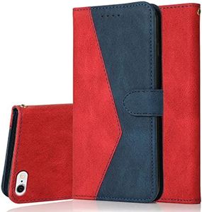 Radoo Cover per iPhone 6S Plus/6 Plus (5,5 Pollici), Custodia Portafoglio a Libro Protettiva Flip Cover con Porta Carte, Interno TPU Antiurto Chiusura Magnetica Case Custodie in Pelle (Rosso Blu)