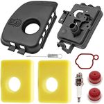 ZAMDOE Air Cleaner Cover + Air Filter Base + Foam Air Filter Kit for Briggs & Stratton 300E 450E 500E 590581 08P502 08P602 09P602 09P702 Series Lawn Mower Engines (595660+595663+799579)