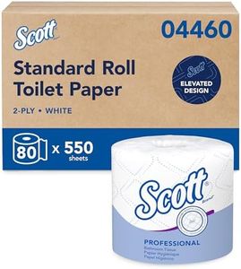 Scott Professional Standard Roll Toilet Paper, Bulk (04460), 2-Ply, Elevated Design, White, Individually Wrapped (80 Rolls of 550 Sheets, 44,000 Sheet Total)