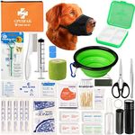 GPUSFAK Pet First Aid Kit for Dogs & Cats - Pet Emergency Kit with Pet Comb First Aid Supplies for Home Camping Hiking Traveling Hunting and Sports