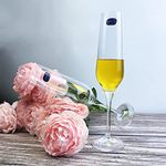 bohemia-crystal Tall Rebecca Champagne Flutes Glass Set,195ml, Set of 6, Transparent
