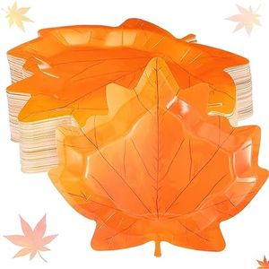 Umigy 120 Pcs Thanksgiving Day Paper Plates 9 Inch Maple Leaf Disposable Plates Thanksgiving Day Party Dinner Plates for Thanksgiving Day Holiday Catering Events Dinning Party Favors