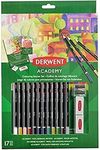 Derwent Academy Drawing Bundle, Includes Drawing Pad, 12 Colouring Pencils, 2-Hole Pencil Sharpener, and 2 Erasers (2305678)