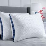 Slybear King Size Pillows Set of 2 - Cooling Hotel Luxury Bed Pillows for Sleeping 2 Pack, Supportive Breathable Down Alternative Gusseted Pillow for Side Stomach or Back Sleepers/