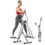 Sunny Health & Fitness Smart Air Walker Elliptical, Low-Impact 76 cm Stride Home Glider Machine, Senior Cross Trainer for Indoor Cardio Exercise, Free SunnyFit App Bluetooth Connection- SF-E902SMART