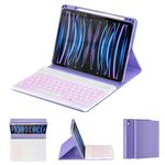 OYEEICE Ipad Keyboard Case For Ipad Air 4ThGen 2020 10.9-Ipad Pro 11 3Rd Gen 2021/2NdGen 2020/1St Gen 2018,Built-In Pencil Holder,Wireless Bt Backlit Magic Keyboard,Auto Sleep/Wake Smart Cover,Purple