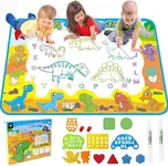 Kids Toys Water Doodle Mat - Toddler Ages Coloring Art Supplies - Dinosaur Learning Toy for Painting and Drawing - Educational Toys for Girls Boys at 3 4 5 6 7 8 Year Old as Easter Basket Stuffers