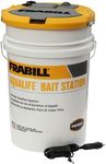 Frabill Bait Station Bucket | Large Aerated Live Bait 6-Gallon Storage