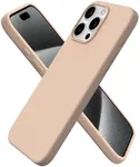 ORNARTO Compatible with iPhone 15 Pro Max Case 6.7", Slim Liquid Silicone 3 Layers Soft Gel Rubber Shockproof Protective Phone Case with Anti-Scratch Microfiber Lining-Nude Taupe