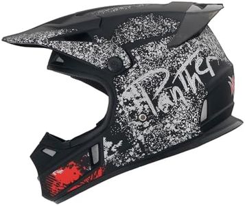 Woljay Motocross Dirt Bike Helmet Off-Road Street BMX MX Full Face Helmets for Unisex-Adult Youth Kids DOT (Floral,L)