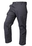 LAPG Core Cargo Lightweight Mens Work Pants, Charcoal Cargo Pants for Men, Hiking Ripstop Cargo Pants - 36 X 32