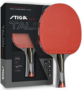 STIGA Talon Ping Pong Paddle - 6-Ply Ultra-Light Blade - 2mm Tournament-Approved Sponge - Flared Handle for Enhanced Control - Competitive Table Tennis Racket for Family Fun