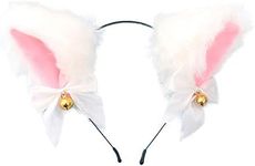 Faylay Cosplay Girl Plush Furry Cat Ears Headwear Accessory for Cam Girl Party, 2-bmflbhdj