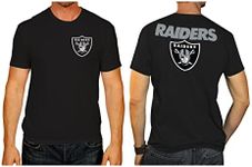 Team Fan Apparel NFL Pro Football Final Countdown Adult Cotton-Poly Short Sleeved T-Shirt for Men & Women, Las Vegas Raiders - Black, X-Large