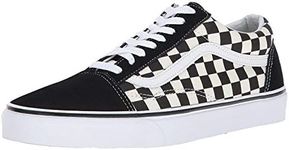 Vans Old Skool, Mens, (Primary Check) Black/White, 10.5 US Women/9 US Men, Primary Check Black White, 10.5 US Women/9 US Men