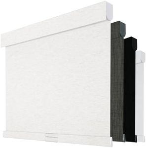 Boolegon Cordless Blackout Roller Shades for Windows, Free-Stop Linen Shades with Valance, Thermal Insulated Fabric, UV Protection Roller Blinds for Home, Office (Beige, 46" W x 72" H)