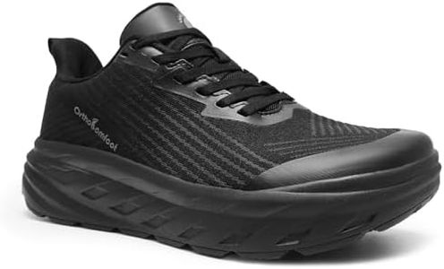 OrthoComfoot Women's Orthopedic Diabetic Wide Sneakers: Comfort Diabetic Flat Feet Supportive Outdoor Road Running Shoes, Fashion Arch Support Hammer Toes Relief Leisure Sneakers Black Size 6.5