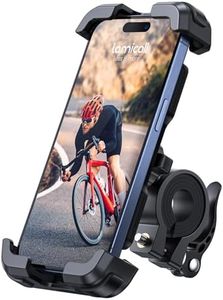 Motorcycle Phone Mount, Bike Phone Holder - Lamicall 2023 Upgrade Adjustable Cell Phone Holder, Bicycle Scooter Handlebar Phone Cradle Clip for iPhone 16 15 14 Pro Max 13/12 Mini, Galaxy, 4.7-6.8"