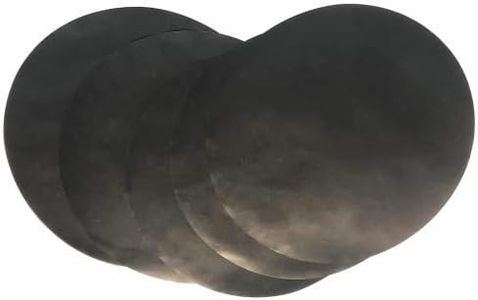 OSVINO BBQ Griglia Tappetini Rotonda Set di 5 Non Appiccicoso Riutilizzabile Accessori Barbecue per Griglia a Carbone Gas Weber Forno Elettrico Adatto per Carne Pesce Verdure, Nero, Diametro 40cm