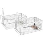 2Pack Rat and Squirrel Cage Humane, Live Multi-Catch Traps for Rats,Mouse, Rattus Norvegicus and Small Animals, Effective Quick Great for Outdoor & Indoors, Simple to Set