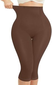 Nebility Compression Leggings for Women Seamless Shapewear Butt Lifting Panties Waist Trainer Tummy Control Thigh Body Shaper (Large, Chocolate Brown)