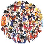 Clickedin - Anime Dragon Ball Stickers, No Duplicate 50 Pieces, Strong Adhesive for Laptop Mobile and Car, Vinyl