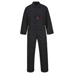 Portwest BIZ1 Men's Protective Workwear Overalls Bizweld FR Coverall Black, Large