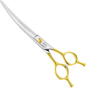 HASHIMOTO Curved Scissors for Dog Grooming, Curved Shears Dog Grooming, Light Weight, 7.0 inch, 30 Degree of Curved Blade, Designed for Professional Groomers or Family DIY Use.