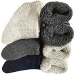 Yoicy Merino Wool Socks For Men,Think Winter Warm Soft Thermal Breathable Heavy Casual Crew Socks for Cold Weather,UK 6-11