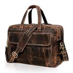 18 Inch Full Grain italian Leather Briefcase for Men, Top Choice Gifts, Handcrafted Laptop Bag, Brown, 18 Inch