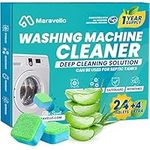 Washing Machine Cleaner Descaler Tablets: Maravello Highly Efficient Laundry Deodorizer - Washer Cleaning Tablets For HE Front Loader And Top Load 14-Month Supply (28 Count, Aloe Vera)