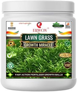 Erwon® Lawn Grass GROWTH MIRACLE Fertilizer, Fast Action Organic Granules for rapid Overall Healthy Growth of all types of lawn grass. (900 gm)