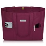 HOMESPON Large Canvas Tote Bag for Women Everything Bag with Pockets and Laptop Sleeve