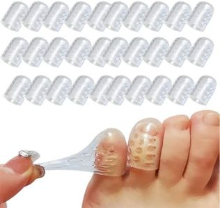 Silicone Anti-Friction Toe Protector, 30 Pcs Gel Toe Protectors Breathable Little Toe Covers for Men and Women, Toe Sleeves for Ingrown Toenails, Corns, Calluses, Blisters and Pain Relief