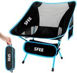 Sfee Folding Camping Chair, Portable Camp Chair Heavy Duty Ultralight Picnic Chair Breathable Compact Kids Camping Chairs for Backpacking Hiking Picnic Outdoor BBQ Travel Fishing with Carry Bag(Ablue)