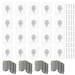 YSKmanhuo Picture Hangers without Nails, Nail Free Wall Hangers,20 Counts Adhesive Wall Hooks for Hanging Photos Frames with Waterproof and Oilproof 13 lbs (Picture Hangers without Nails)