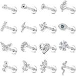 Kakonia 16Pcs 16G Cartilage Tragus 