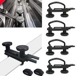 RYANSTAR RACING 4 PCS Roof Box U-Bolt Clamps Rooftop car Van mounting Accessories U-Bracket mounting Accessories, 85mm Internal Width, with 8 Lock Nuts, 2 Strap Kit for Most Cars