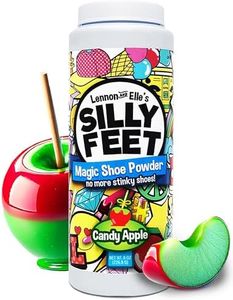 Magic Shoe Deodorizer, Foot Odor Powder for Smelly Feet, Odor Eliminator Stronger than Spray, Kids Shoe Powder for Odor Control, Large 8 Oz, Candy Apple Scent