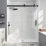 EASYWORC Frameless Shower Door, 55-