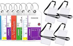 Highwind Cruise Ship Lanyards and Luggage Tags - Secure Tags for Suitcases, Cruise Card Holder Ideal for Celebrity Cruise Luggage and Other Cruise Lines - 8 Pack, 4 ID Holders - Cruise Accesories