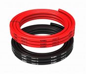 Gruiqrd 8 Gauge Silicone Wire 16.4 Feet（8.2 Feet Black and 8.2 Feet Red) Soft and Flexible Low Impedance,8 AWG Silicone Wire 1650 Strands of 0.08 mm Copper Wire for RC Car, Drone, Airplane Battery etc