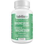 Magnesium Glycinate Supplement - 60 Capsules x 212.5 mg Elemental Magnesium, 425 mg Once Daily for Men and Women - Pure Chelated Bisglycinate for Good Health and Sleep - Made in Canada by Nutritionn